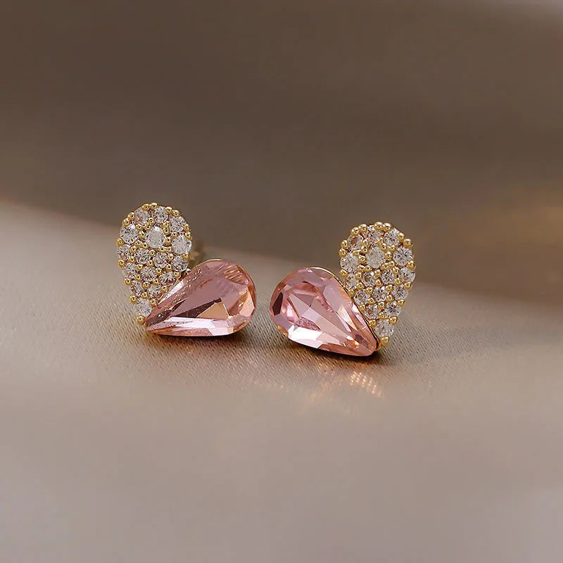Crystal Heart Earrings