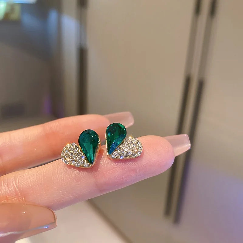 Crystal Heart Earrings